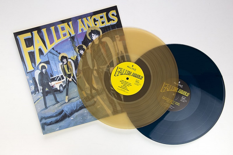 Fallen Angels (Knox + Hanoi Rocks) "Fallen Angels" transparent brown and standard double vinyl. Manufactured by Key Production.