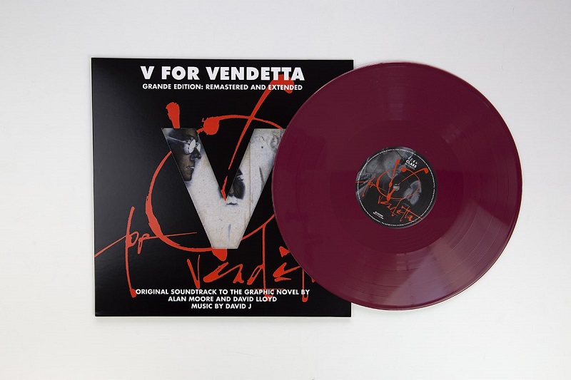 David J "V for Vendetta" red coloured vinyl. Manufactured by Key Production.