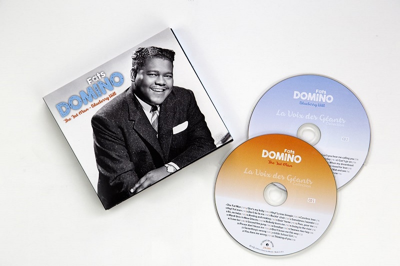 Fats Domino "The Fat Man and Blueberry Hill" double CD. Manufactured by Key Production.