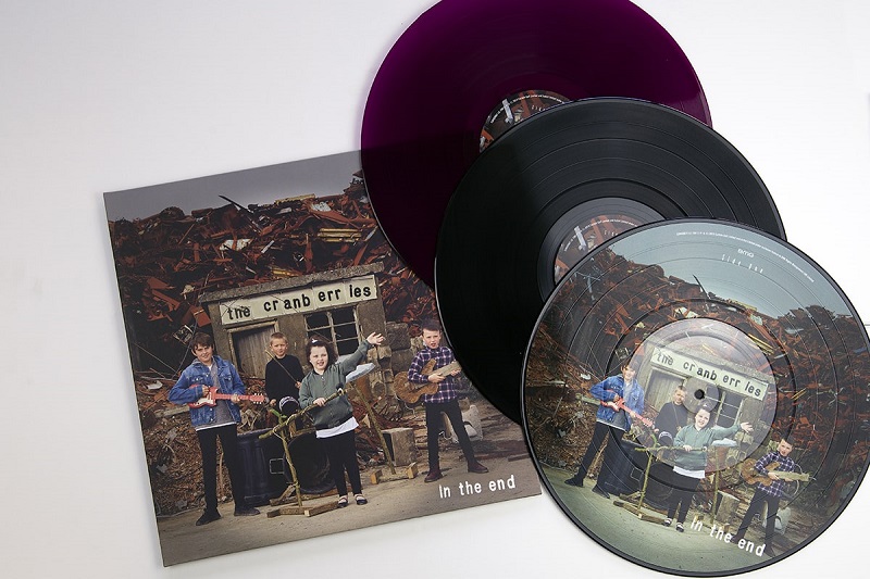 The Cranberries "In the End" picture disc, purple coloured and standard vinyl. Manufactured by Key Production.