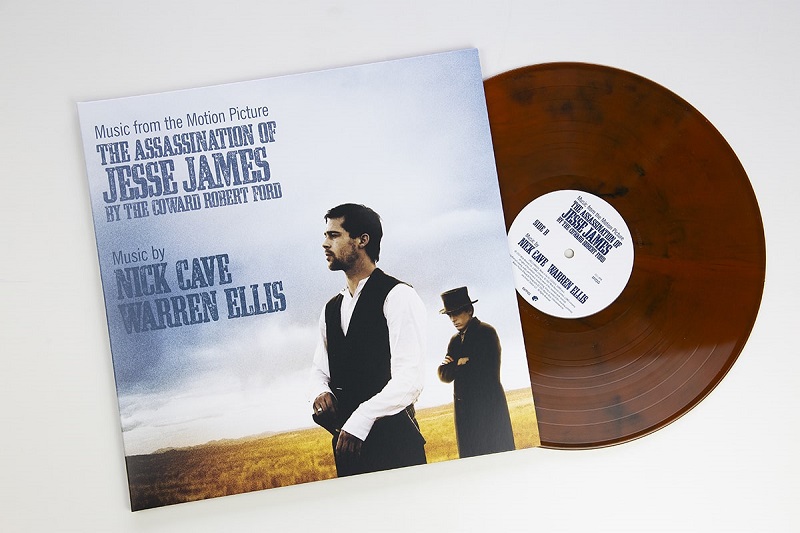 Nick Cave‎ and ‎Warren Ellis "The Assassination of Jesse James" whiskey coloured vinyl. Manufactured by Key Production.