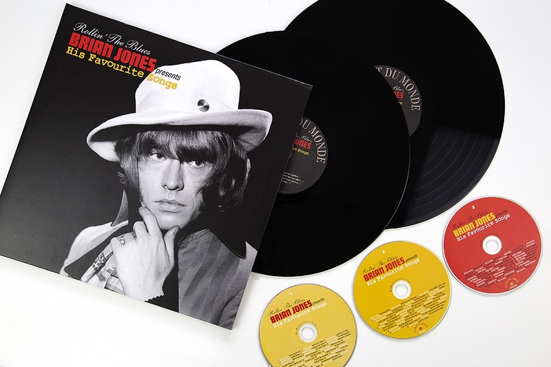 Brian Jones "Presents His Favourite Songs" standard double vinyl + 3CD digipack. Manufactured by Key Production.