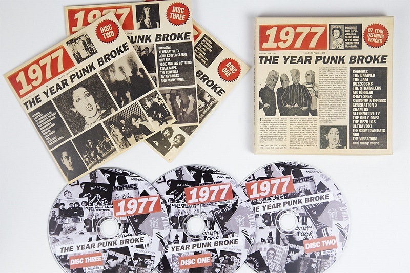 Various Artists "1977 – The Year Punk Broke" 3CD Boxset. Manufactured by Key Production.