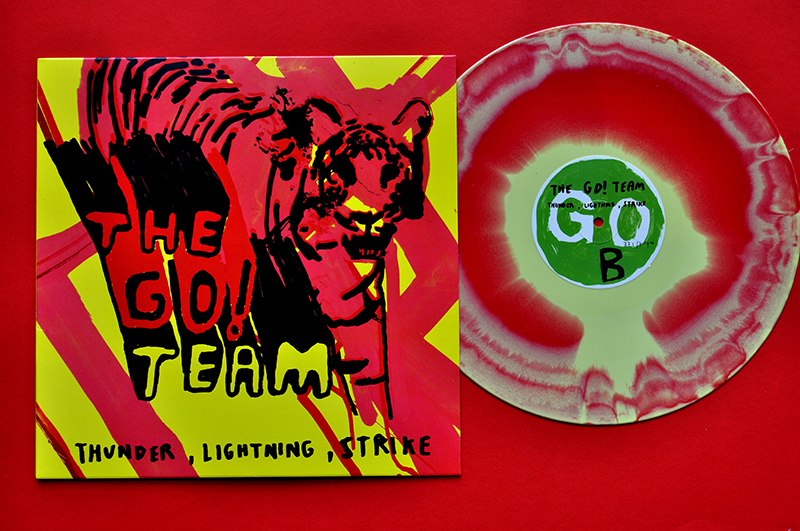 The Go! Team - Thunder, Lightning, Strike: Red and Yellow Swirl  with download code, first pressing since 2005 [Memphis Industries]