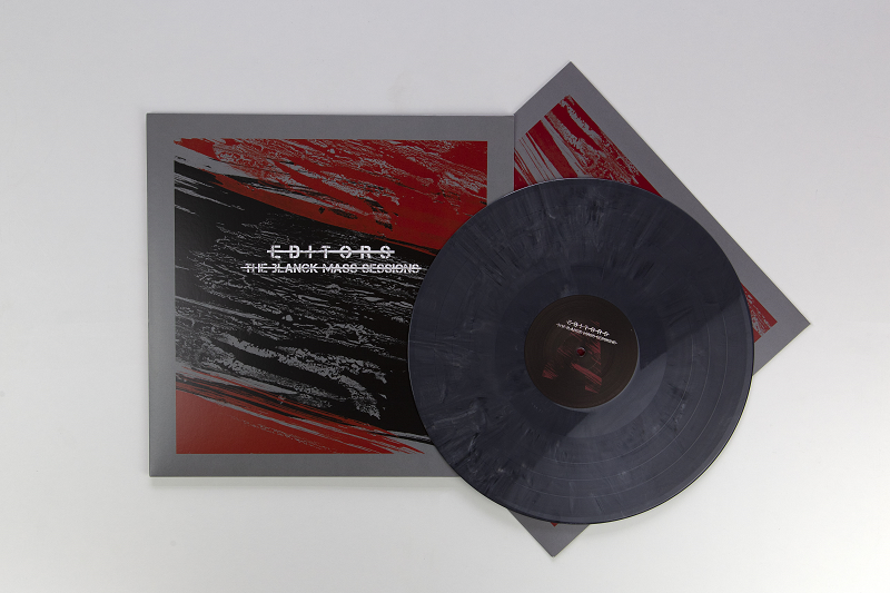 Editors / Blanck Mass "The Blanck Mass Sessions" black marble vinyl. Manufactured by Key Production.