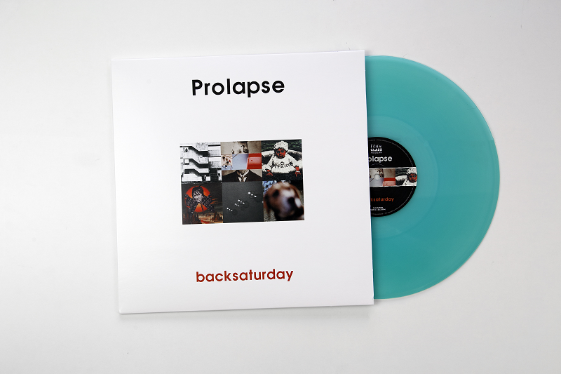 Prolapse "Backsaturday" duck egg blue coloured vinyl. Manufactured by Key Production.