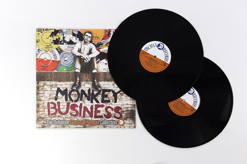 Various "Monkey Business:The Definitive Skinhead Reggae Collection" standard black vinyl. Manufactured by Key Production.